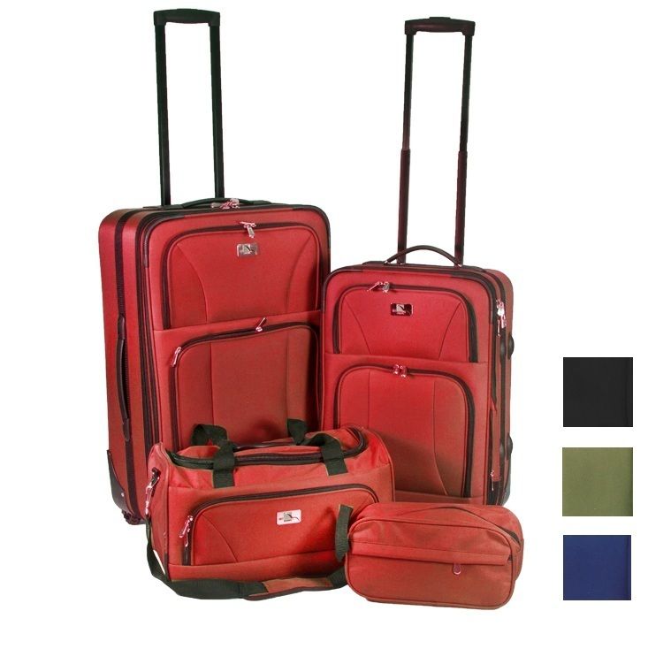 Sky Bound 4 Pc Luggage Set, 25 & 20 Upright, 18 Duffel Bag & 12 