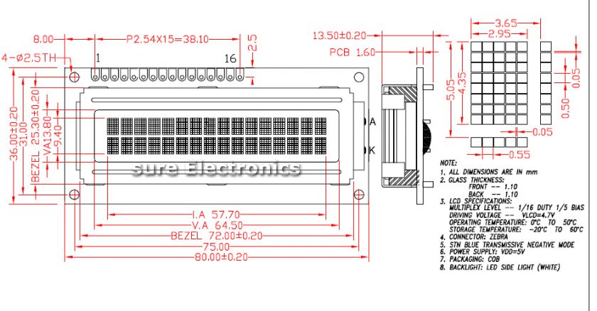   hd44780 16x2 characters lcd module user s manual sureelectronics