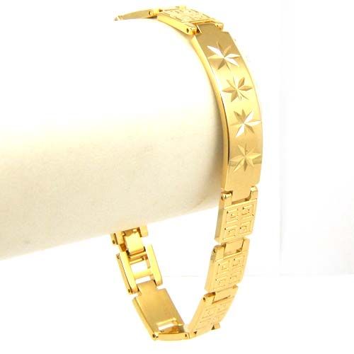 12mm EMPAISTIC 18K GOLD GEP CHAIN SOLID GP BRACELET  