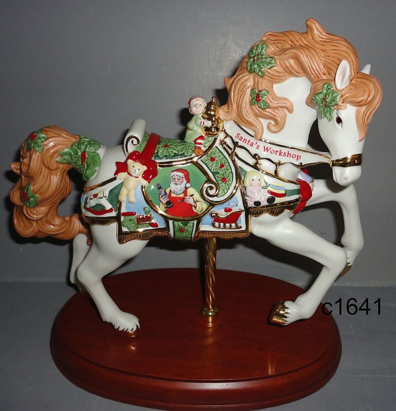 Lenox 2011 CHRISTMAS SANTAs WORKSHOP CAROUSEL HORSE  