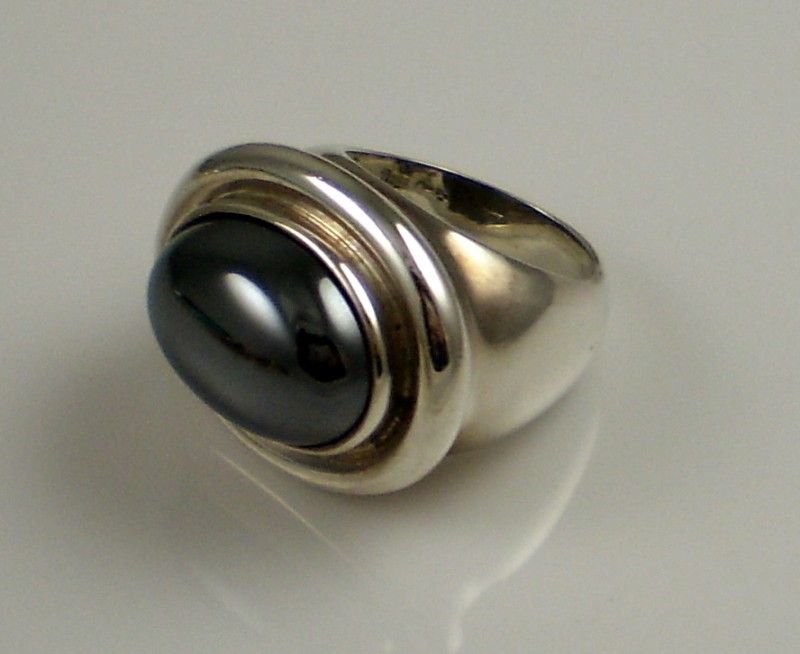   Co Vintage Rare Sterling Silver Hematite PALOMA PICASSO Ring  