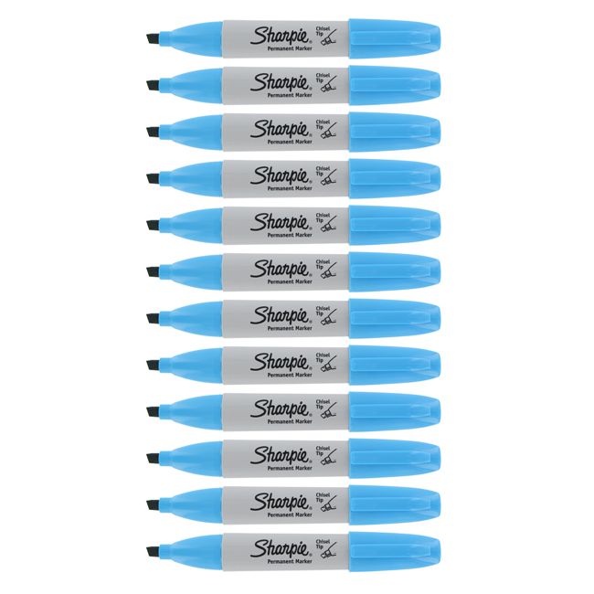   Turquoise Chisel Tip Permanent Markers 38288 071641382886  