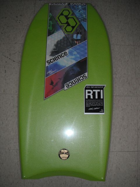 MIKE STEWART SCIENCE BODYBOARD 5 SIZE 40 LIME/GREY NEW  