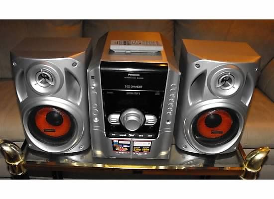 172~ PANASONIC STEREO SA AK2405 DISC, 2 TAPE DECKS, AM/FM, SPEAKERS