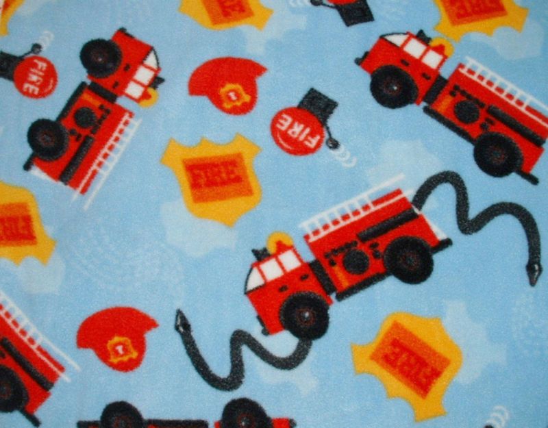 28X45 FIRETRUCK FIREFIGHT FLEECE BABY TODDLER BLANKET  