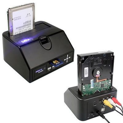 SATA 3.5/2.5 Dock Docking HDD player/Case SD DVD/AVI  