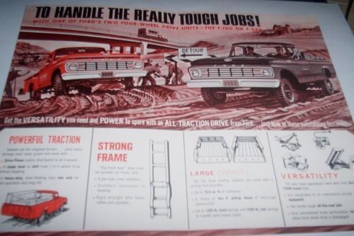 FORD 1963 F100 F250 4X4 Orig Sales Brochure  