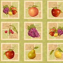 Wilmington Pr Fruit Fabric PICKED FRESH Hotpads Panels  