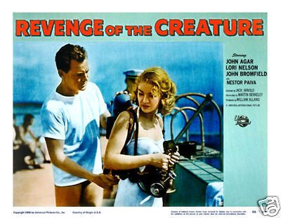 REVENGE OF THE CREATURE LOBBY SCENE CARD # 6 POSTER 1955 LORI NELSON