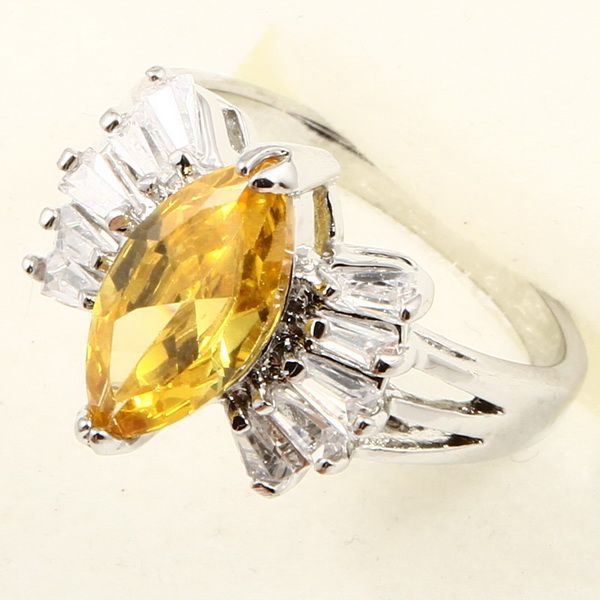 MARQUISE COCKTAIL YELLOW SAPPHIRE *A007* RING  