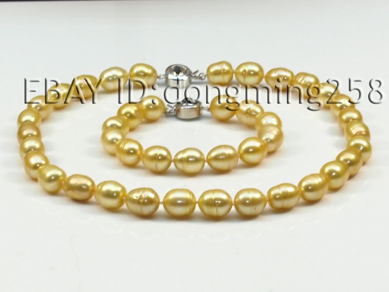    12MM SILVER GRAY YELLOW CUTLURED PEARL NECKLACE BRACELETS D41  