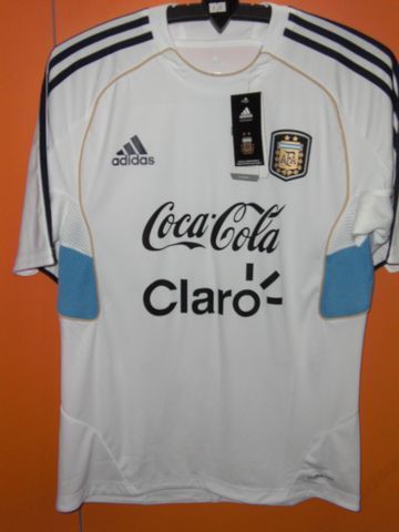 ARGENTINA 2011 12 TRAINING SHIRT WHITE SPONSOR V31420  