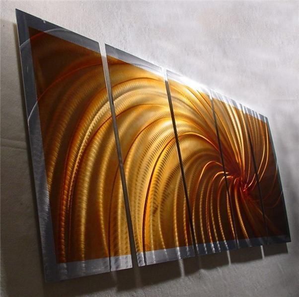 64 ABSTRACT WALL PAINTING METAL SCULPTURE Original Art  