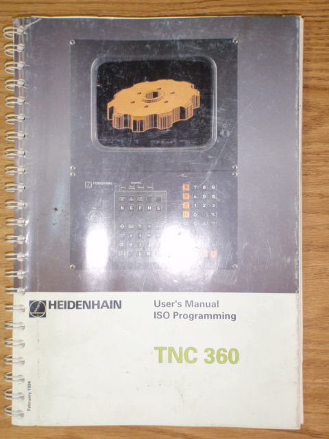 Heidenhain TNC 360 ISO Contouring Control Manual  