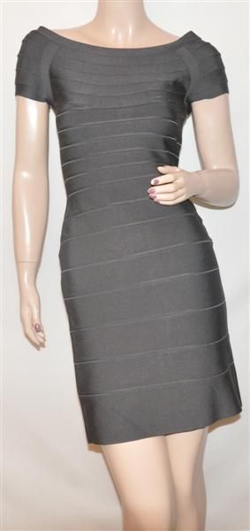 Herve Leger Novelty Scoop Neck Dress Size S  