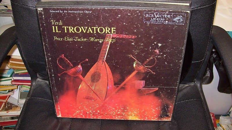 Verdi il trovator Price elias Tucker warren Tozzi RCA VICTOR LM 6150 