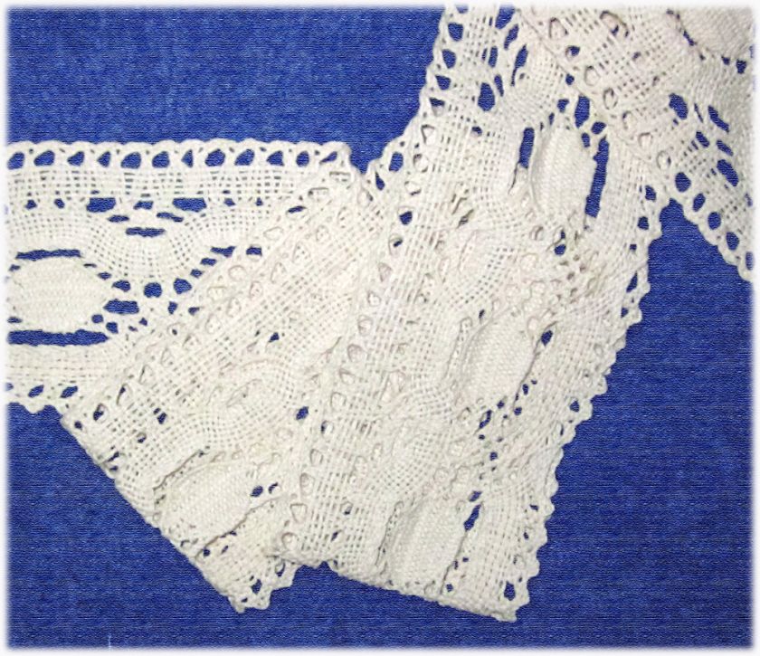    STYLE 4 WIDE COTTON/CLUNY LACE CROCHET TRIM~COCOA & CREAM  