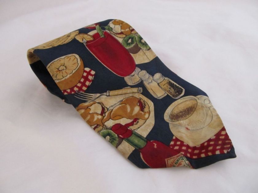   Bloody Mary Picnic Green Novelty Silk Tie Necktie Salt Pepper  