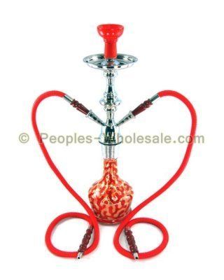 HOSE 22 INCH CONRAD INDIAN HOOKAH RED   NEW  