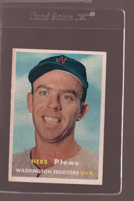 1957 TOPPS #169 HERB PLEWS NM *467598  