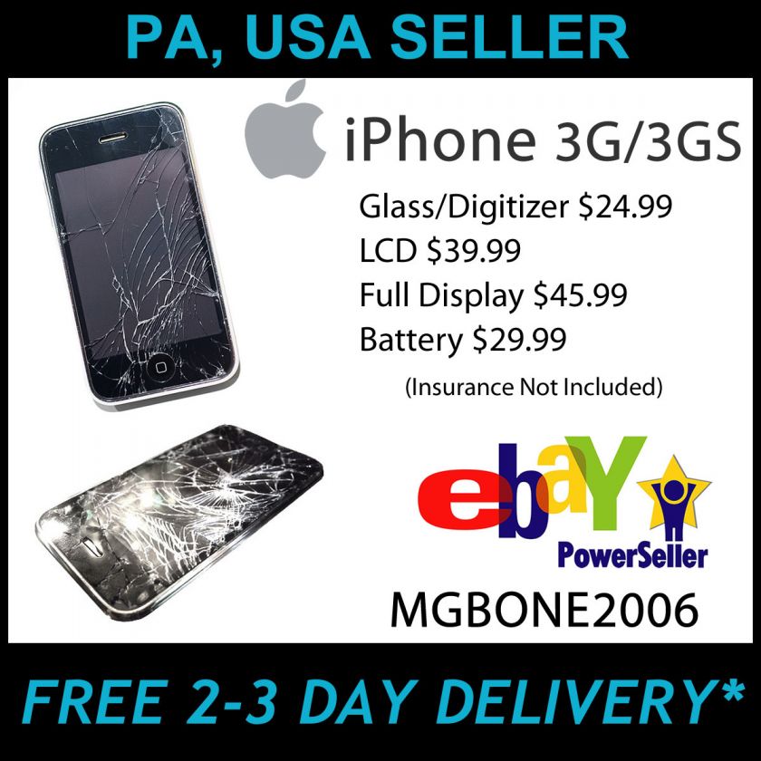 iPhone 3GS LCD & Digitizer (Mail In Diagnostics & Repair Service 