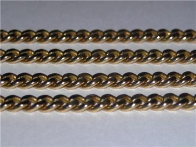   Estate 14Kt Yellow Gold Curb or Cuban Link Chain Necklace Aurafin 14Gr
