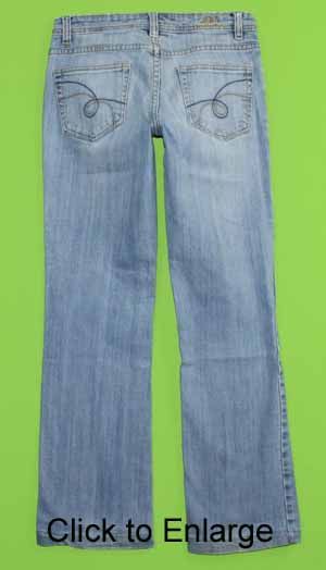 XXI sz 5 / 6 x 31 Stretch Womens Juniors Blue Jeans Denim Pants FM72 