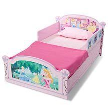 PRINCESS TODDLER WOODEN FRAMED BED~NEW~SAFETY RAILS~  