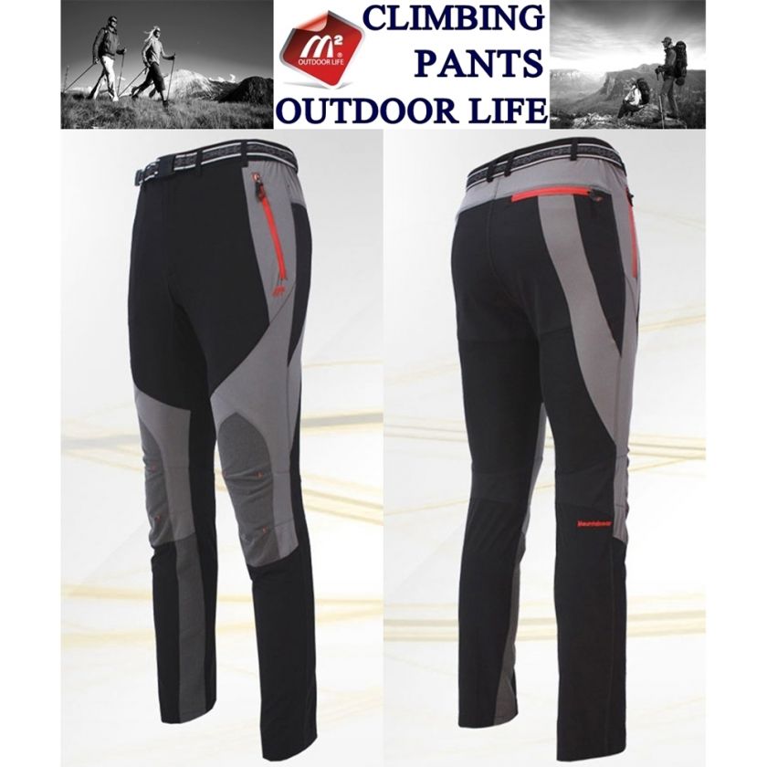 New Black Mens Mountaineering High Functional Climbing Sportswear 