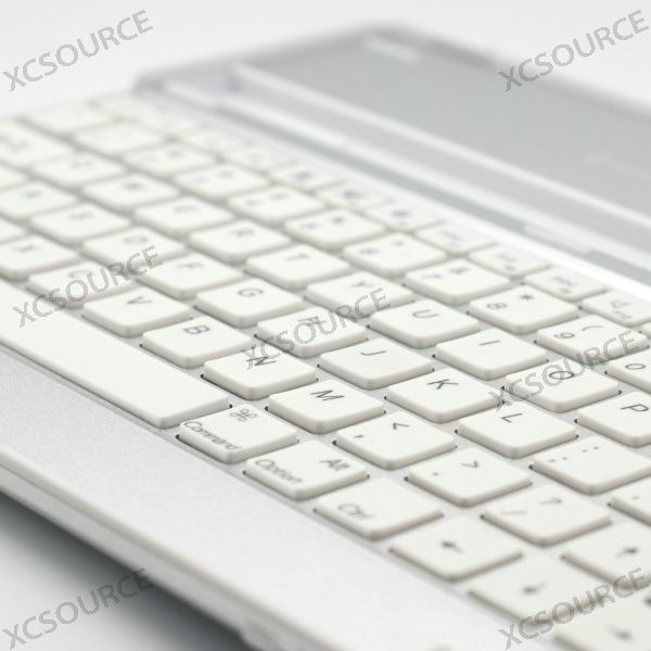 Aluminum Cover Case Bluetooth Wireless KeyBoard Dock Stand White for 