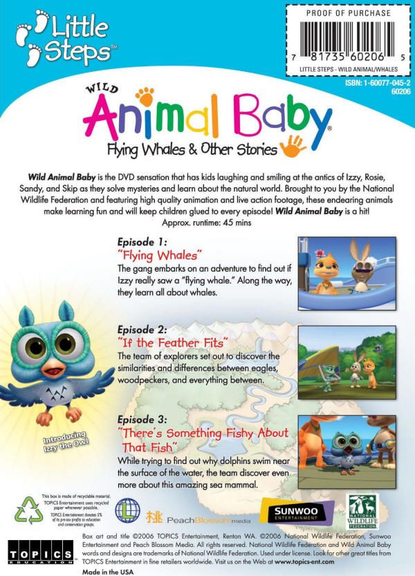 Wild Animal Baby FLYING WHALES + Stories Childrens DVD  