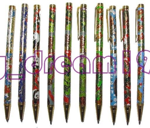 WHOLESALE 10PCS MIX COLOR CLOISONNE BALL PEN  