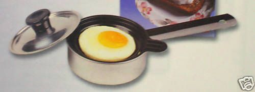 Single Egg Poacher Aluminum Nonstick Inset New  