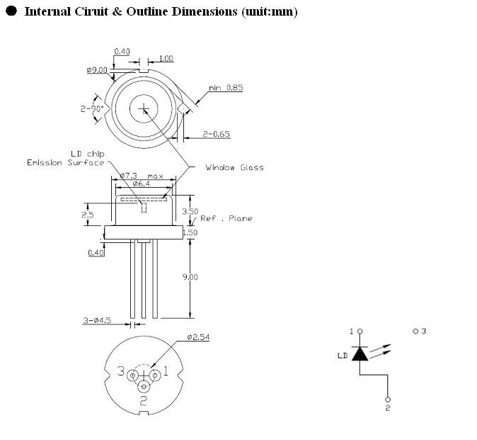 High Power 980nm 500mW Laser Diode 9mm TO 5 Package  