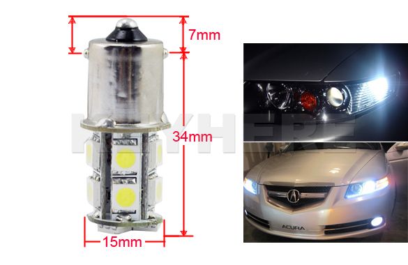 1156 SMD 13 LED Car White Light Bulb Tail Brake BA15S  