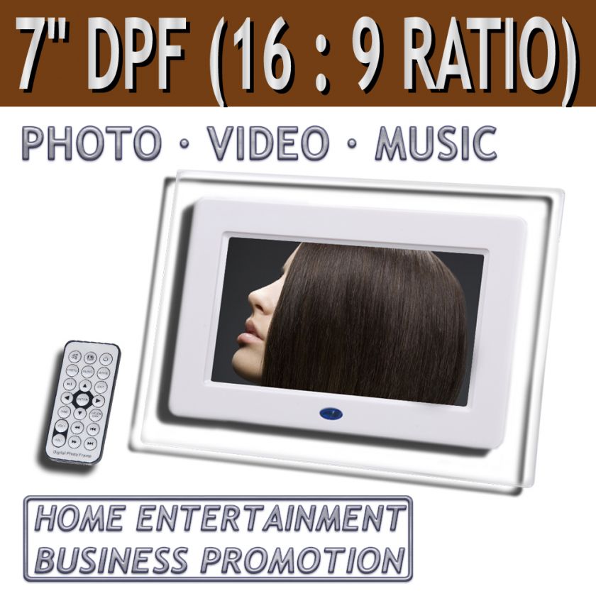 TFT LCD Digital Photo Frame Remote Picture Video  MPEG Music 