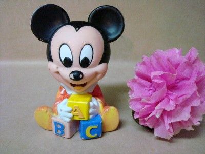   Shelcore Inc 1986 Baby Mickey Mouse Squeaky Plastic Toy 1984 Disney 7