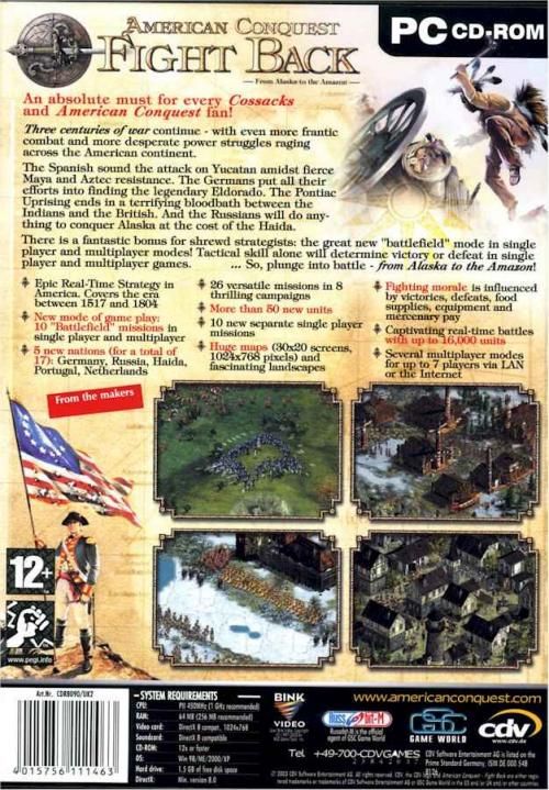 Brand New PC Video Game AMERICAN CONQUEST   FIGHT BACK  