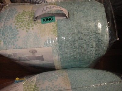 DKNY CONFETTI AQUA KING COMFORTER SET 5 PC SET NEW  