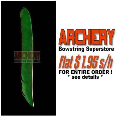 12 RW GREEN FULL LENGTH FEATHERS Archery Arrows FLU FLU  