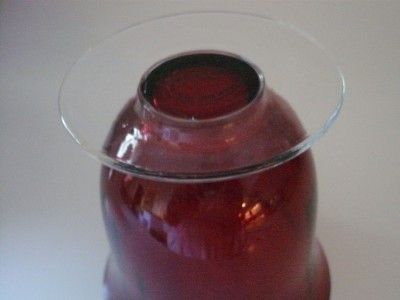 CRABTREE AND EVELYN RUBY GLASS CANDLE HOLDER  