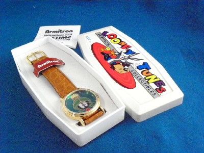 NEW VINTAGE ARMITRON MENS MARVIN THE MARTIAN WARNER BROTHERS WATCH 