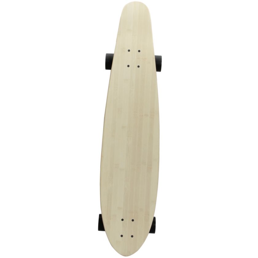 Natural Bamboo Kicktail Longboard Skateboard Complete 9x40  