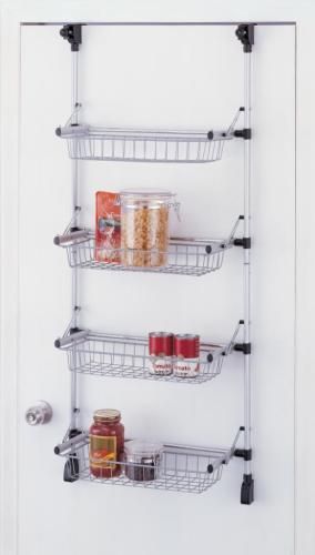 New Over Door 4 Tier Basket Storage Organizer Unit  