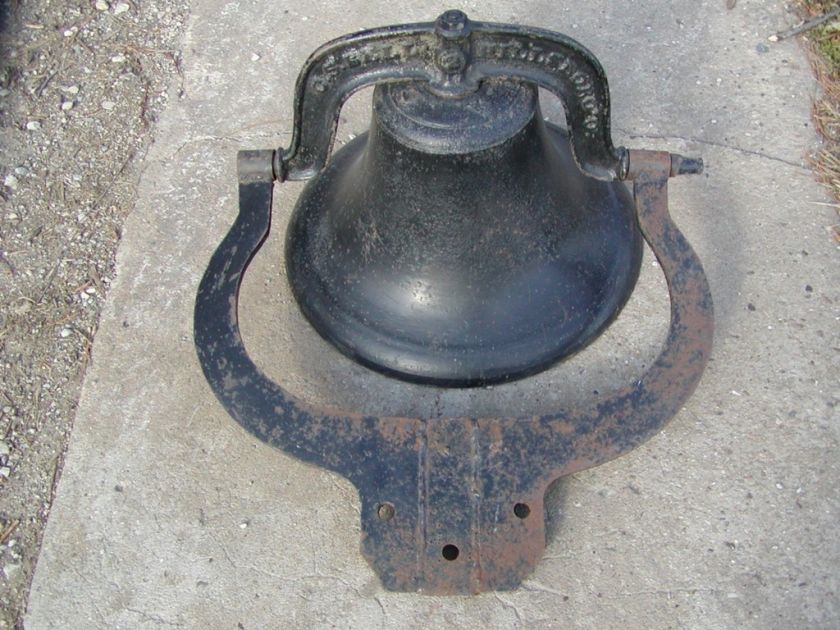 Vintage Cast Iron School Bell Antique Church Old Farm  