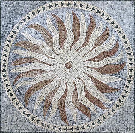 ITALIAN SUN MOSAIC MARBLE WALL,FLOOR INLAY ART TILE  