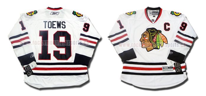 JONATHAN TOEWS CHICAGO BLACKHAWKS NEW RBK WHITE JERSEY  