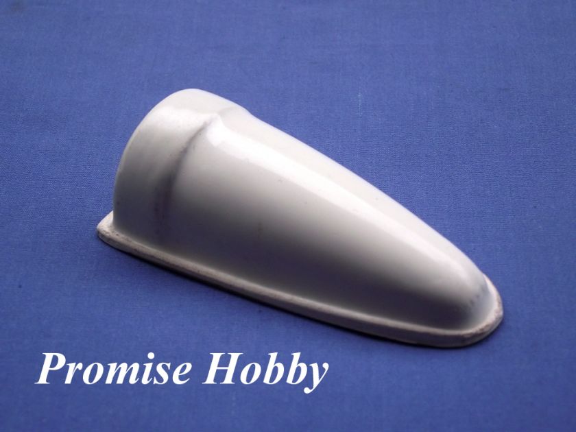 White fiberglass air scoop / vent for rc model boat  