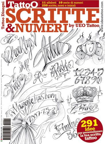 Words and Numbers Tattoo Book  with Flash by Ueo Tattoo  