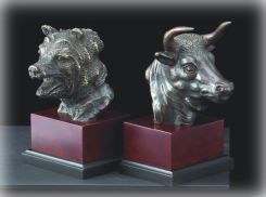 Bey Berk Bull And Bear Bookends Trader / Finance Gift  